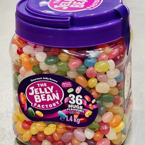 The Jelly Bean Factory Huge Flavours 1.4Kg New Sealed Tubs BBE 4/25