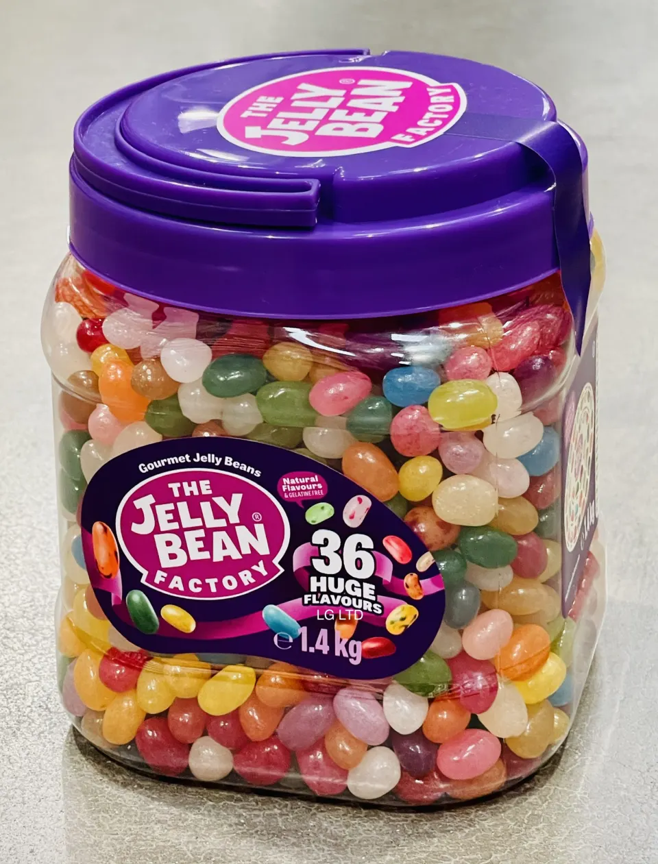 The Jelly Bean Factory Huge Flavours 1.4Kg New Sealed Tubs BBE 4/25