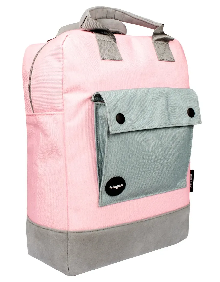 Women's Backpack Pink / Grey RRP £15.99 L21d sku-4588
