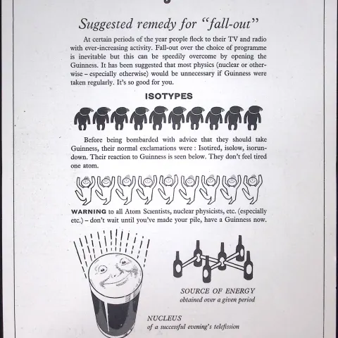 Guinness 67 Years-Old Advert 1958 Radio-Activity Print: G.E.2964-K
