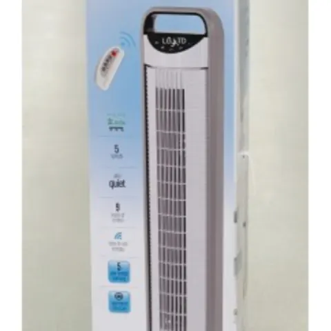 Seville Ultra Slimline Tower Fan White EHF10202K New Sealed Box