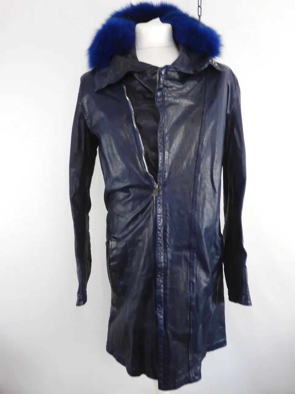 Decorum Flash Bulb, Long Leather Coat, Size 50 (L).
