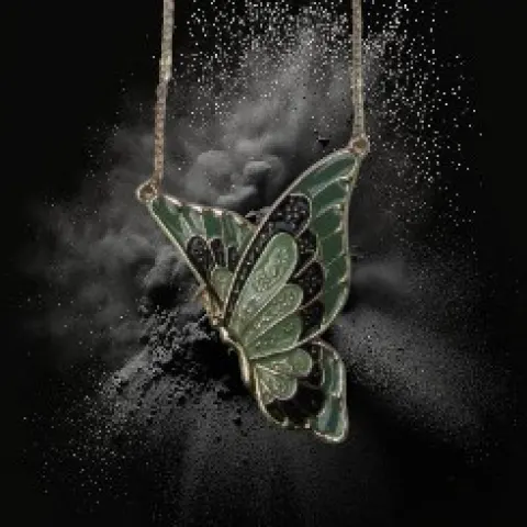 48 x Green Butterfly Necklace