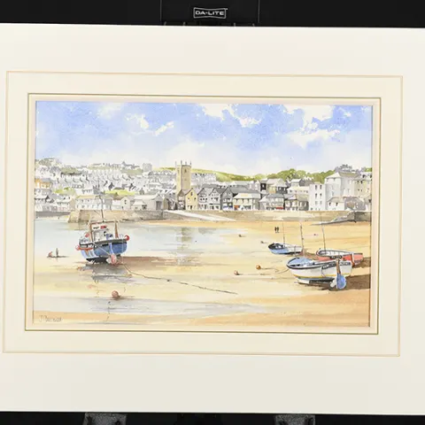 Original Painting by John Chisnall "Fishing Boats III, St. Ives"