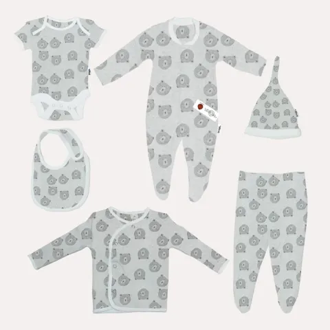 Job Lot 1750 6-Piece Branded 100% Cotton Baby Clothing Set Newborn - 6 Months Best Seller RRP £25
