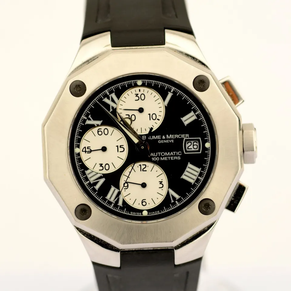 Baume & Mercier / Riviera  Chronograph - Date -  Automatic - Gentlemen's Steel Wristwatch