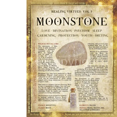 Moonstone Crystals Gem Stone Healing Extra Large Designed Metal Wall Art