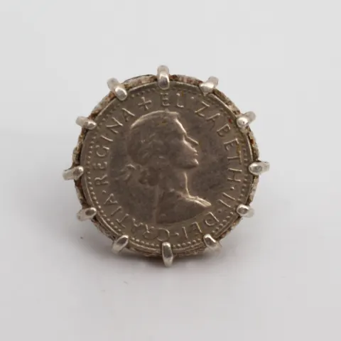 Silver Ring Set with 1967 Sixpence