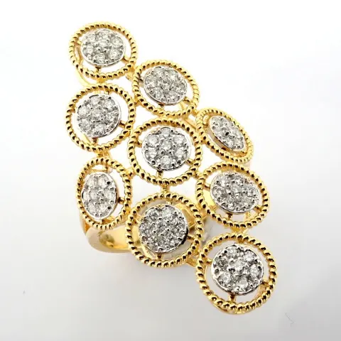18K Yellow Gold Ring 0.56Ct Diamond