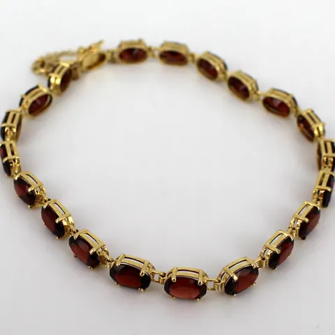 Elegant Vintage Garnet 14ct Gold Bracelet