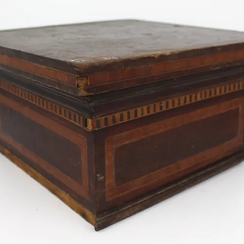 Late Victorian Mahogany Inlaid Pedestal Top Stand