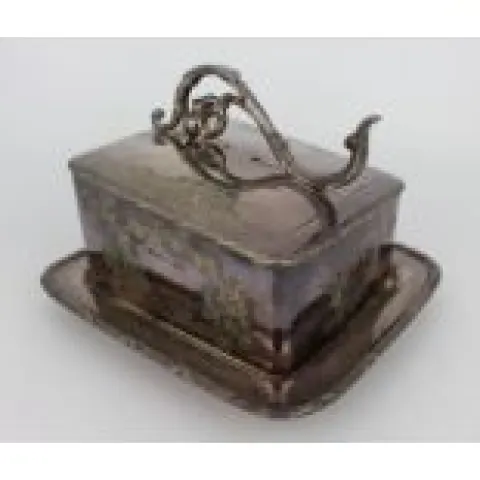 Antique Silver Plated Cheese Dish