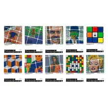 Invader (b. 1969-) Rubikcubist FULL Poster set of 10 from The Mima INVADER Exhibition, Brussels,2022