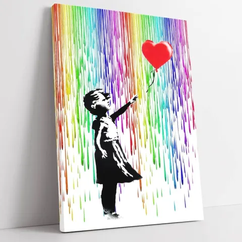 Banksy Style Canvas x 2