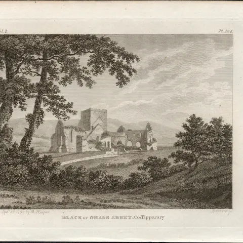 Black Abbey  Co Tipperary Rare 1791 Francis Grose Antique Print.