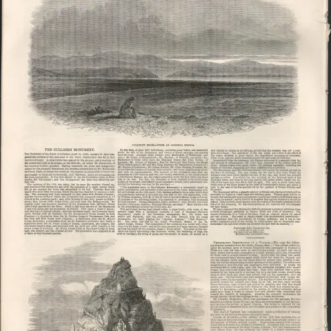 100th Anniversary Battle Of Culloden Antique 1849 Newspaper.