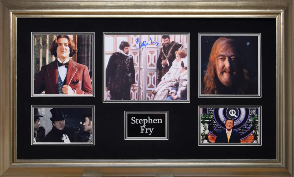 STEPHEN FRY original signature presentation.