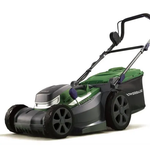 (39/Mez) RRP £219. Powerbase 37cm 40V Cordless Lawn Mower. 7 x Cutting Heights (25-75mm). 40 Litre
