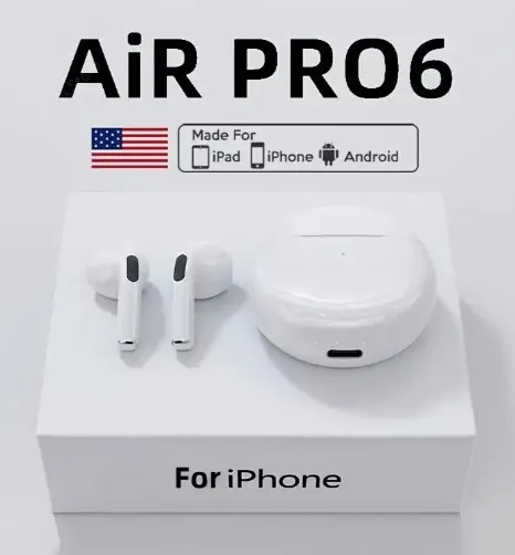 Pro 6 Tws Waterproof In-Ear Hi-fi Stereo Wireless Earbuds