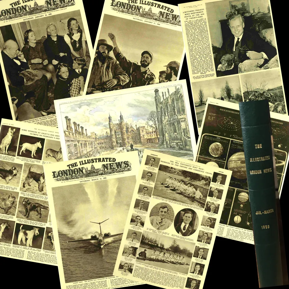 Illustrated London News 65 Years Old  Bound Edition 1959 Jan-March Over 600 Pages.