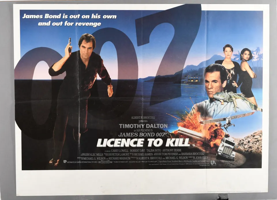 Original "Licence to Kill" Cinema Poster