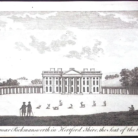 Herts Moor Park Rickmansworth Rare Georgian Copper Antique 1776 Engraving-148.