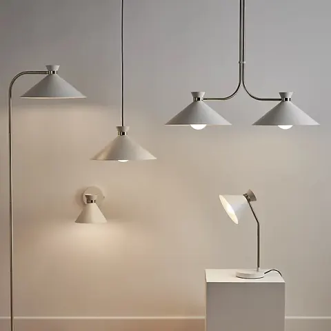 Brand New GoodHome Apennin Matt Cream 2 Lamp Pendant Ceiling Light, (Dia)350mm RRP £22