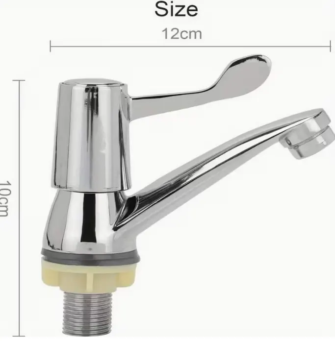 Chrome Plated Copper 2pcs Body Lever Basin Sink Taps L16a