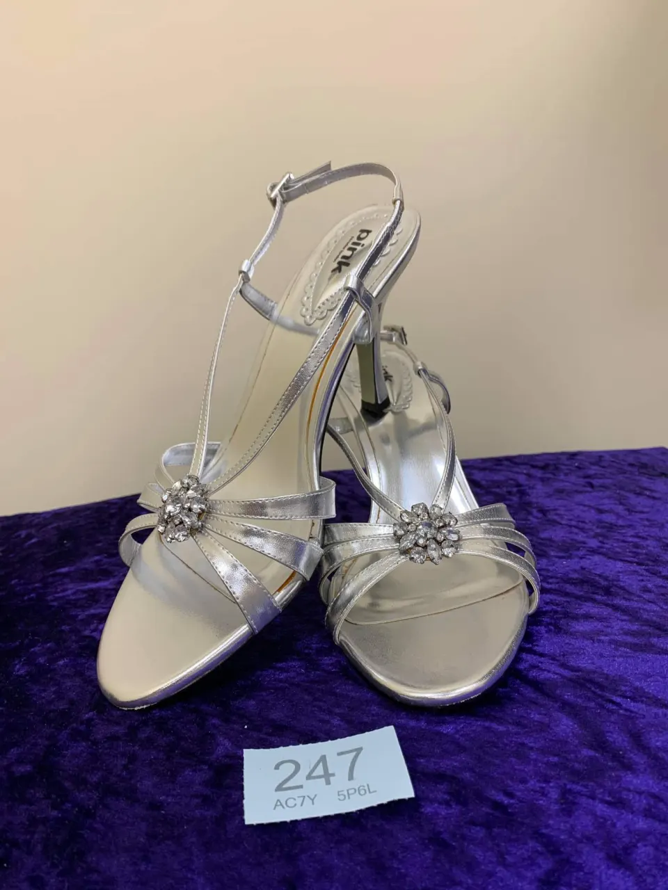 Designer shoes from Pink.  Silver Vanessa size 37