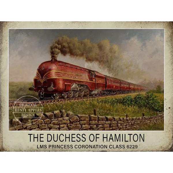 Duchess Of Hamilton Train Large  Metal Wall Art