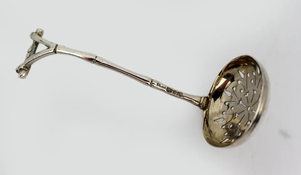 Late Victorian Solid Silver Sugar Sifter Spoon