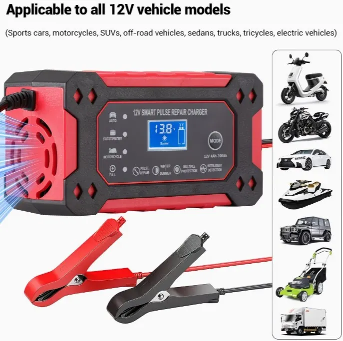 12V 6A Battery Charger For Vehicles, A Trickle Charger And Maintainer L1b