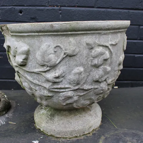 Garden Pot Planter with Floral Decoration