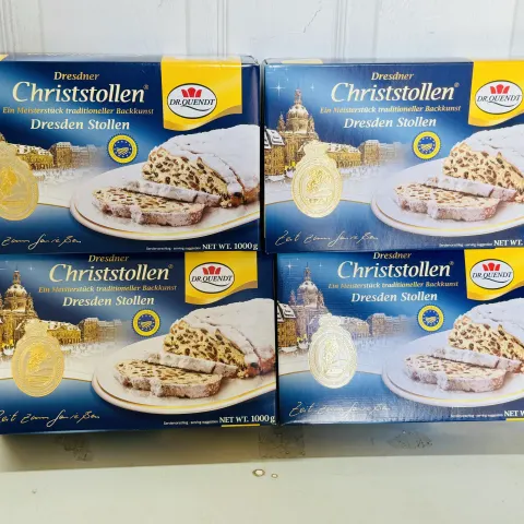 4 x Lambertz Dresden Stollen 1kg (OOD) BBE 7/24