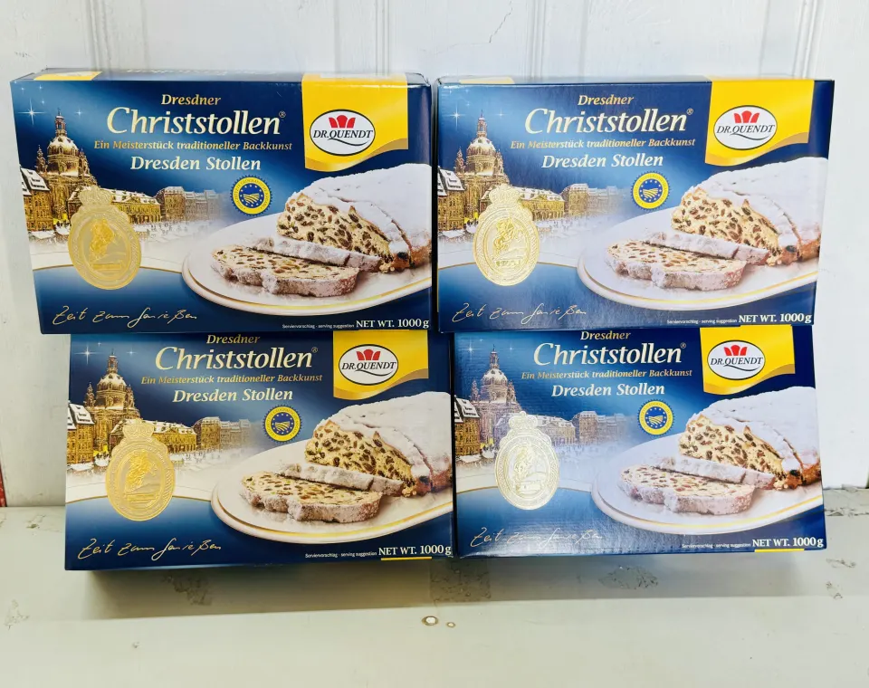 4 x Lambertz Dresden Stollen 1kg (OOD) BBE 7/24