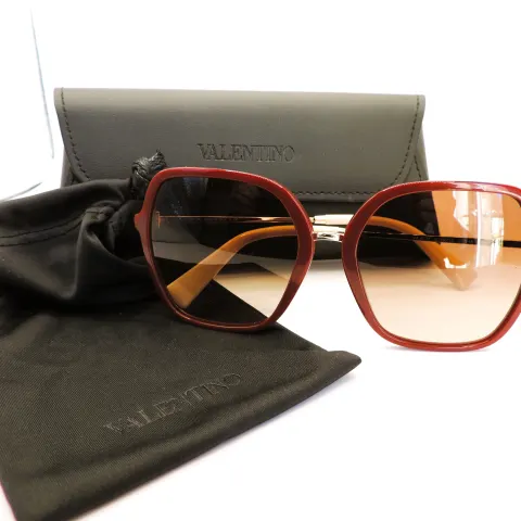 Valentino Maroon Framed Sunglasses VA 4077 New With Case