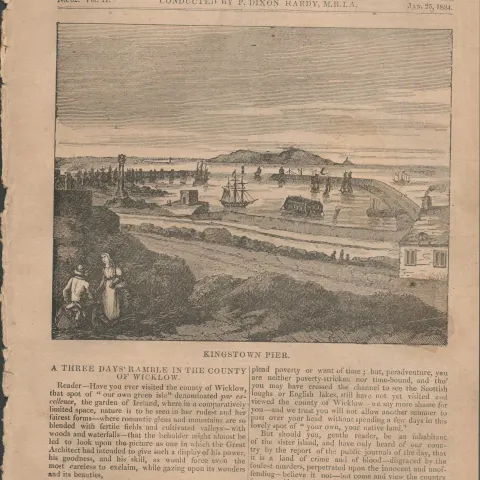 Antique Irish History Newspaper 1834 3 Day Ramble in the County of Wicklow.