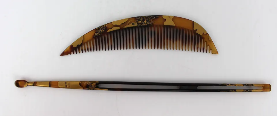 Japanese Makie Kushi and Kanzashi Set, c.1850–1880