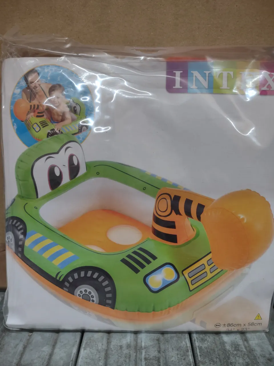 Intex Inflatable Swimming Pool Float Kids Floatation - Excavator. RRP £12 - GRADE A