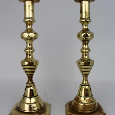 Pair of Georgian Brass Candlesticks