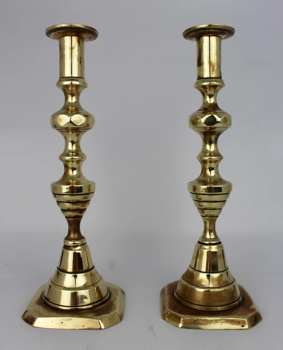 Pair of Georgian Brass Candlesticks