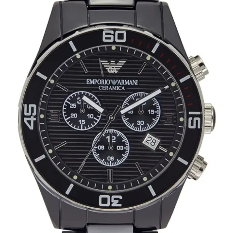 Emporio Armani AR1421 Men's Black Ceramica Chronograph Watch