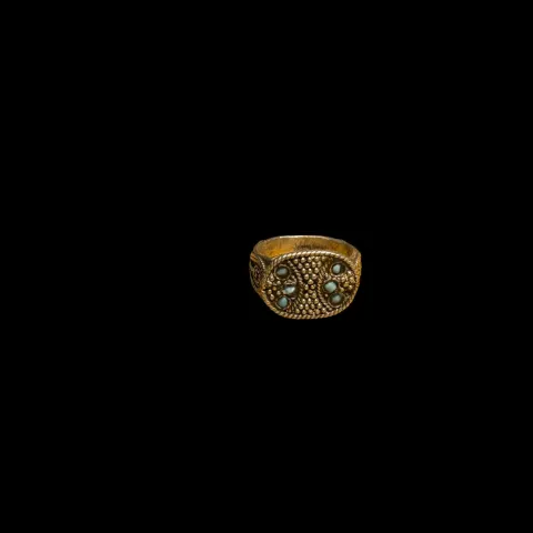 Ottoman Turkmen white metal ring SIZE N