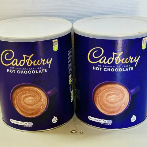 2 x 1KG Cadbury Drinking Hot Chocolate New Sealed Tubs Long BBE Date