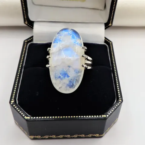 Artisan Moonstone Ring Sterling Silver