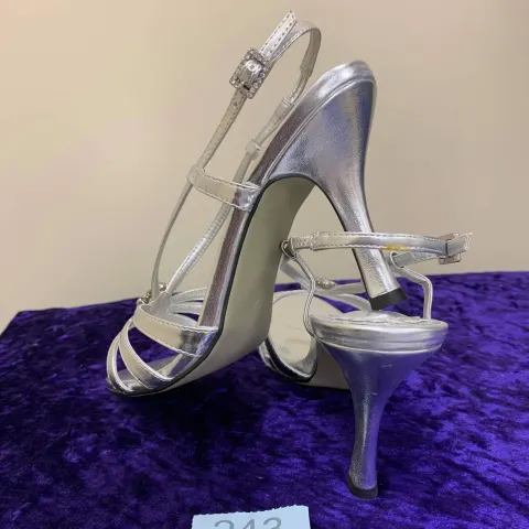 Silver shoes from Pink by Pardox of London.  3 pairs.  37, 36