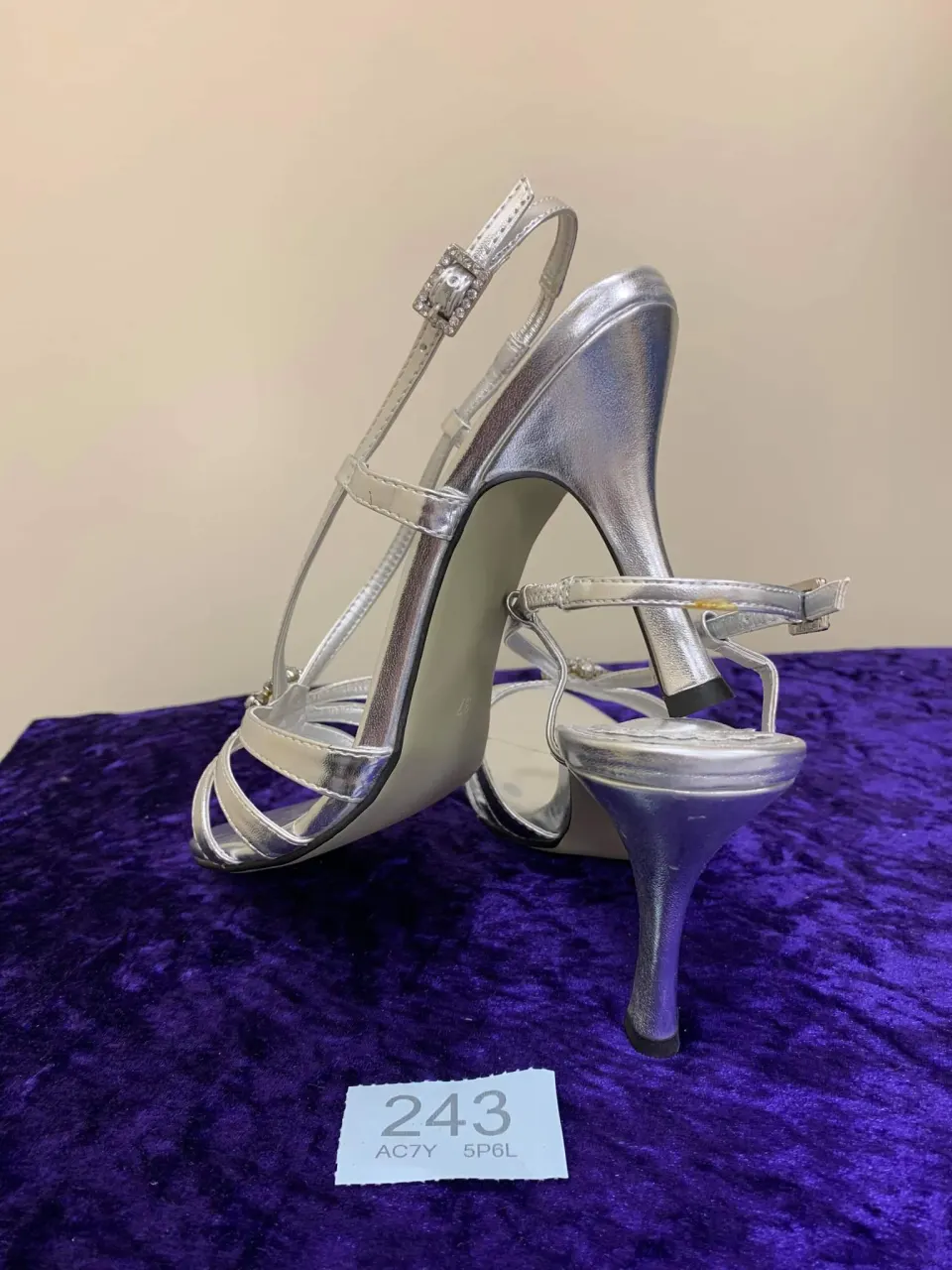 Silver shoes from Pink by Pardox of London.  3 pairs.  37, 36