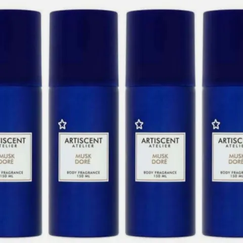 4 x Superdrug Atelier Musk Dore 150ml Body Fragnance / Deodorant