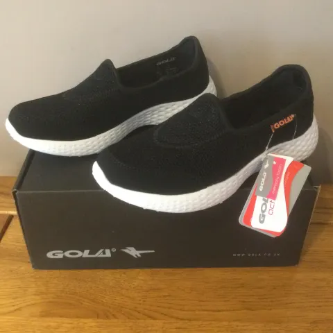 Gola “San Luis” Ladies Trainers, Size 3, Black/Coral - New RRP £33.00