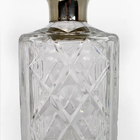 Cut Glass Silver Mounted Decanter